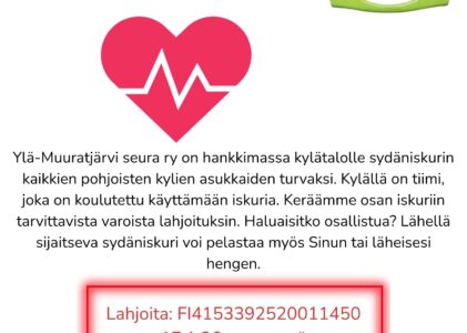 Osallistu sydäniskurin hankintaan lahjoittamalla 17.1.2026 mennessä!