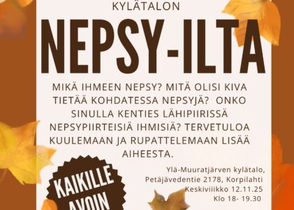 Kylätalon Nepsy-ilta 12.11.25 klo 18