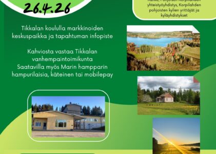 Pohjoisten kylien talo- ja tonttimarkkinat 26.4. Tikkalan koululla