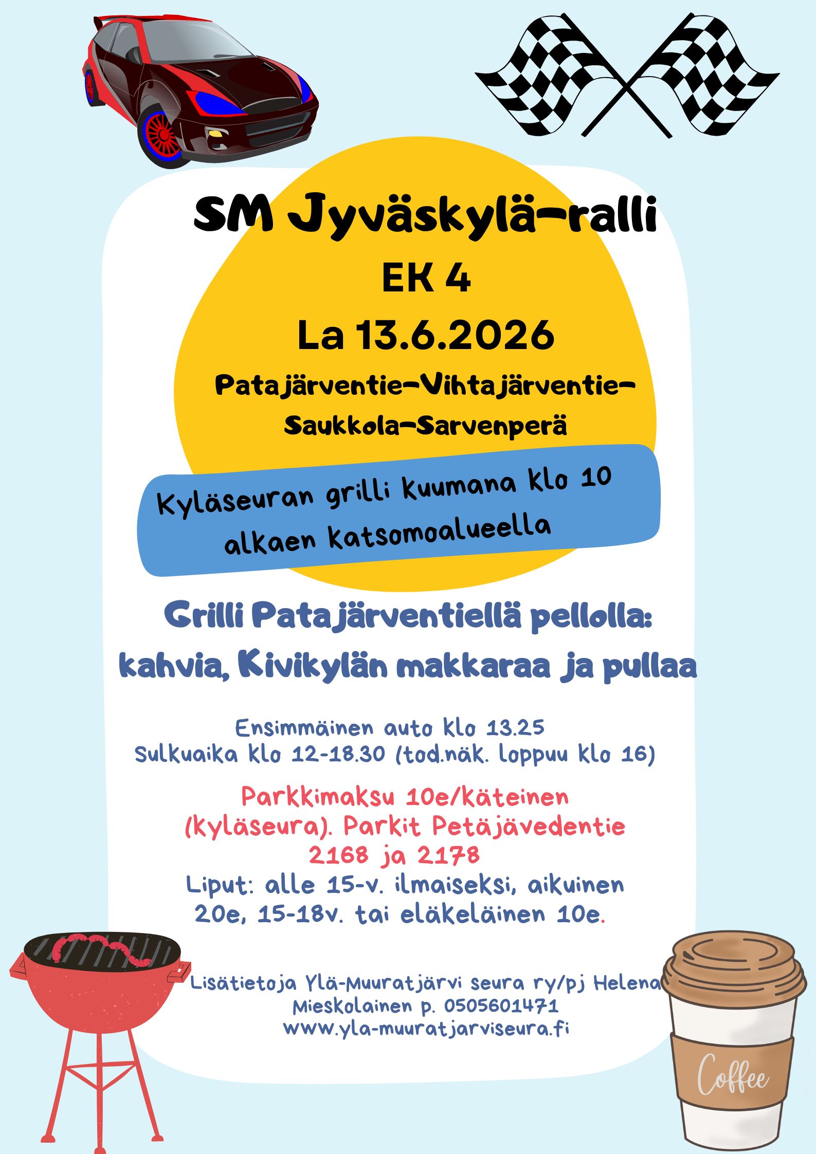 Grilli kuumana Jyväskylän SM-rallissa 13.6.2026